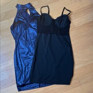 Set of 2 | Elegant Black and Blue Women's Deesses